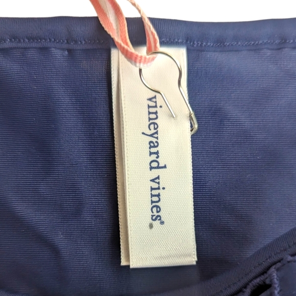 Vineyard Vines Bikini Bottom NWT Navy Blue Eyelet Lace Tie Sides Swimsuit - Picture 7 of 8